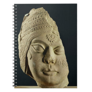 Kopf des roten Sandsteins von Yakshi, Bharhut, 2. Notizblock