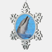 Kopf des Tümmler Schneeflocken Zinn-Ornament (Rechts)