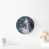 Kopf des Weißen Hais Runde Wanduhr (Zuhause)