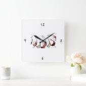 ***KOPF DIESES WEIN*** KLICKEN QUADRATISCHE WANDUHR (Zuhause)