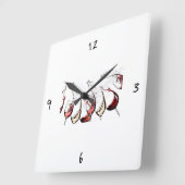 ***KOPF DIESES WEIN*** KLICKEN QUADRATISCHE WANDUHR (Winkel)