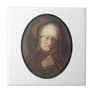 Kopf einer alten Frau, 1655_1660 - Rembrandt van Fliese
