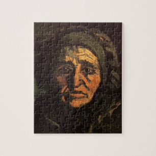 Kopf einer Bäuerin mit Spitzenkappe von Vincent va Puzzle