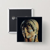 Kopf einer Etruscan Frau Button (Vorne & Hinten)