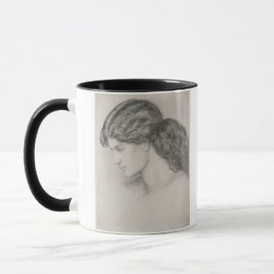 Kopf einer Frau, 1861 (Bleistift auf Papier) Tasse