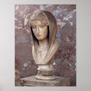 Kopf einer Frau bekannt als Aspasia von Miletos Poster