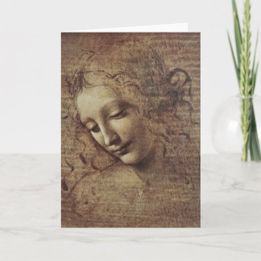 Kopf einer jungen Frau mit dem Tousled Haar oder, Karte (Vorderseite)