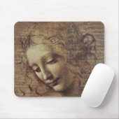 Kopf einer jungen Frau mit dem Tousled Haar oder, Mousepad (Mit Mouse)