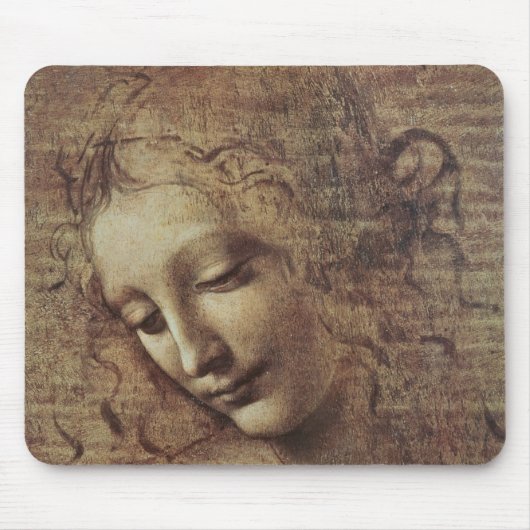 Kopf einer jungen Frau mit dem Tousled Haar oder, Mousepad (Vorne)