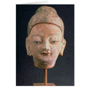 Kopf einer Statue von Buddha, von Bezeklik