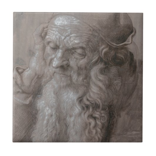 Kopf eines alten Mannes durch Albrecht Durer Fliese (Vorderseite)