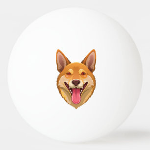 Kopf eines australischen Wildhundes Dingo Tischtennisball