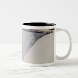Kopf eines Brown-Pelikans Zweifarbige Tasse