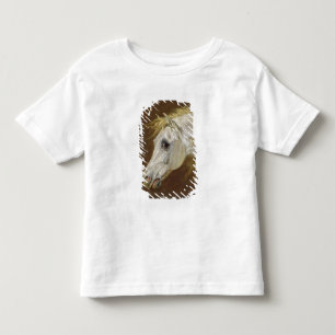 Kopf eines grauen arabischen Pferds (Öl auf Kleinkind T-shirt