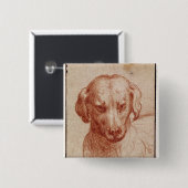 Kopf eines Hundes Button (Vorne & Hinten)