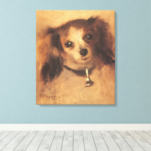 Kopf eines Hundes von Pierre Renoir, Vintage Fine  Leinwanddruck