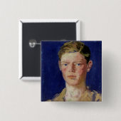 Kopf eines jungen Mannes Button (Vorne & Hinten)