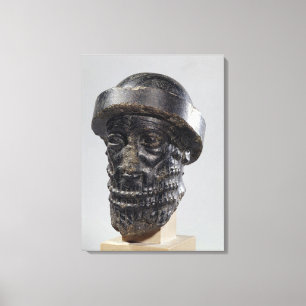 Kopf eines Königs, vielleicht Hammurabi, König v Leinwanddruck