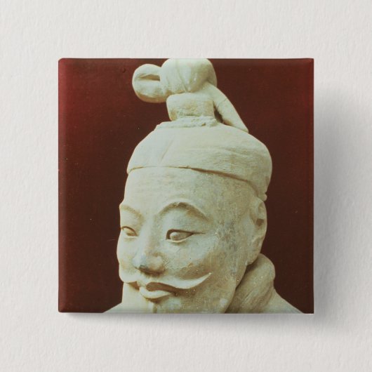 Kopf eines Kriegers, Terrakotta-Armee Button (Vorderseite)