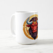 Kopf eines Minotaurus aus der griechischen Mytholo Kaffeetasse (Vorderseite Links)