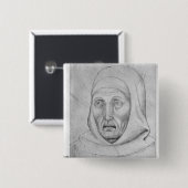 Kopf eines Mönchs, vom Vallardi Album Button (Vorne & Hinten)