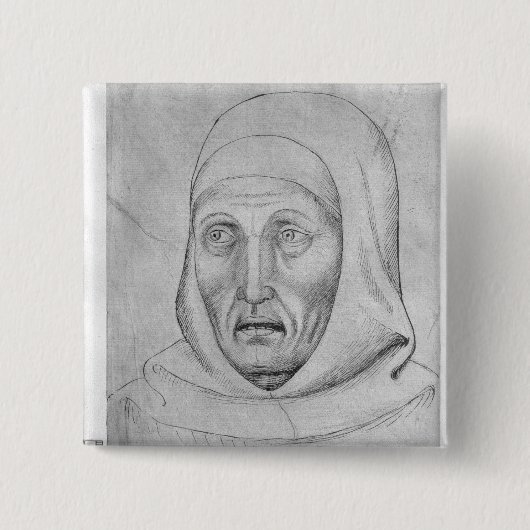 Kopf eines Mönchs, vom Vallardi Album Button (Vorderseite)