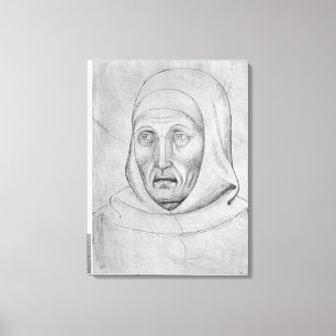 Kopf eines Mönchs, vom Vallardi Album Leinwanddruck