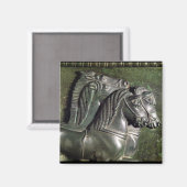 Kopf eines Pferdes aus einer Quadriga Magnet (Vorderseite/Rückseite)