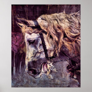 Kopf eines Pferdes von Giovanni Boldini, Vintage A Poster