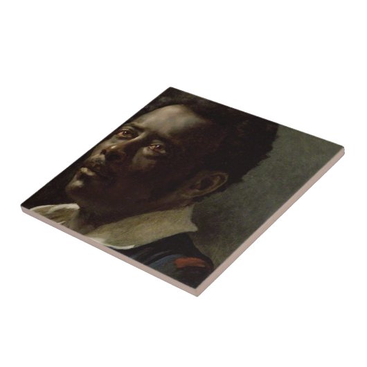 Kopf eines Schwarzen Fliese (Seite)