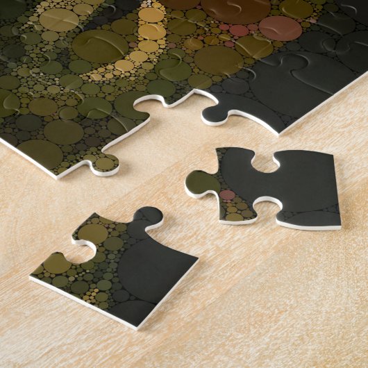 Kopf eines Skeletts mit brennender Zigarette, Punk Puzzle (Seite)