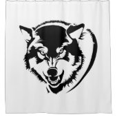 Kopf eines Wolfes Duschvorhang (Vorderseite)