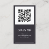 Kopf-Foto und QR-Code Visitenkarte (Rückseite)
