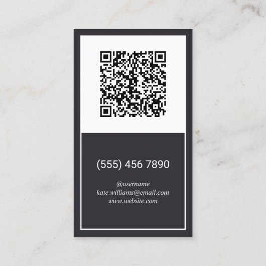 Kopf-Foto und QR-Code Visitenkarte (Rückseite)