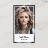 Kopf-Foto und QR-Code Visitenkarte (Vorderseite)