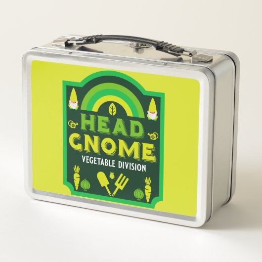 Kopf Garten Gemüse Garten Metall Brotdose (Rückseite)