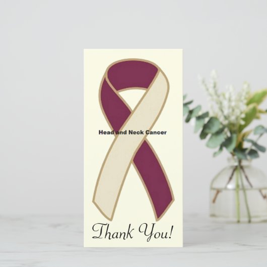 Kopf-Hals-Karzinom Dankeskarte (Stehend Vorderseite)