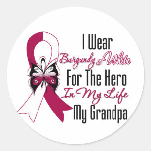 Kopf-Hals-Karzinom-Held mein Großvater Runder Aufkleber