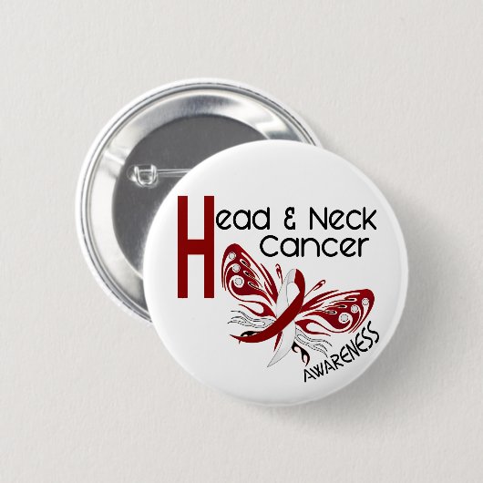 Kopf-Hals-Karzinom SCHMETTERLING 3,1 Button (Vorne & Hinten)