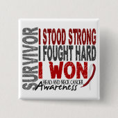 Kopf-Hals-Karzinom-Überlebender 4 Button (Vorderseite)