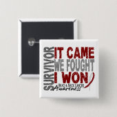 Kopf-Hals-Karzinom-Überlebender, den es wir kam, Button (Vorne & Hinten)