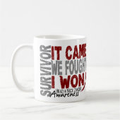 Kopf-Hals-Karzinom-Überlebender, den es wir kam, Kaffeetasse (Links)