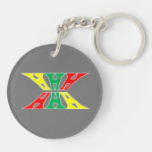 Kopf, Hand, Herz Schlüsselanhänger (Rückseite)