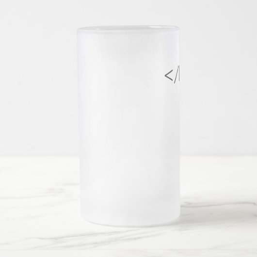 Kopf </head> HTML-Umbaubier-Tasse Mattglas Bierglas (Mittel)