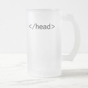 Kopf </head> HTML-Umbaubier-Tasse Mattglas Bierglas