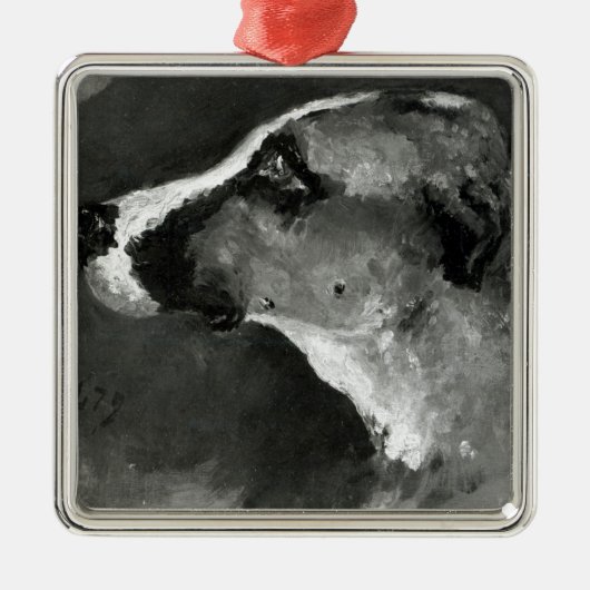 Kopf Henrides Toulouse-Lautrec | eines Hundes mit Silbernes Ornament (Vorne)