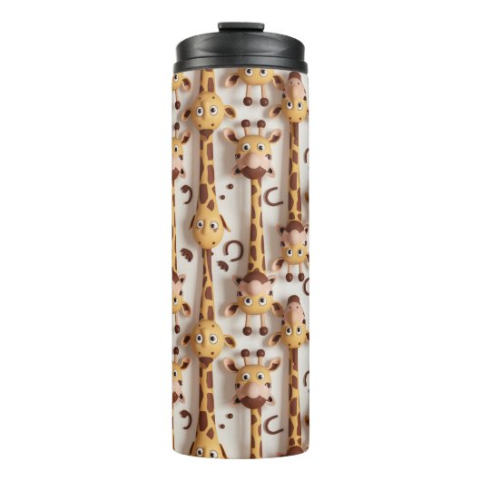 "Kopf hoch, Giraffe O'Clock!" Thermosbecher (Vorderseite)