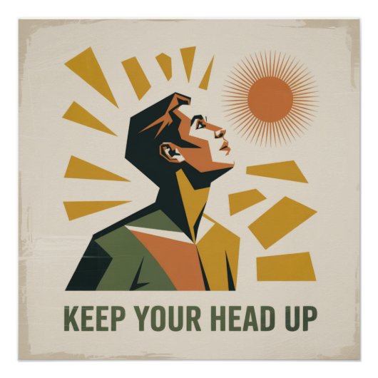 Kopf hoch halten poster (Vorderseite)