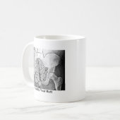 Kopf hoch in den Hintern Kaffeetasse (Vorderseite Links)