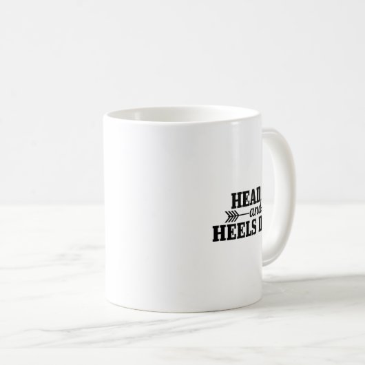 Kopf hoch und hoch; Heels runter Reiten Gi Kaffeetasse (VorderseiteRechts)